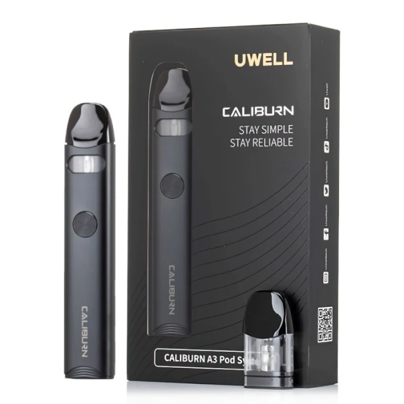Uwell Caliburn A3 Pod Kit Black Uwell Caliburn A3 Pod Kit Black - Vape Lab