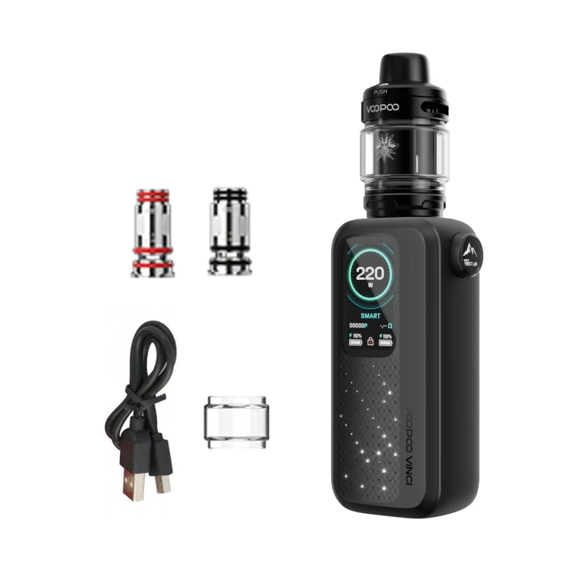 VooPoo Vinci Spark 220 Kit Midnight Black VooPoo Vinci Spark 220 Kit Midnight Black - Vape Lab