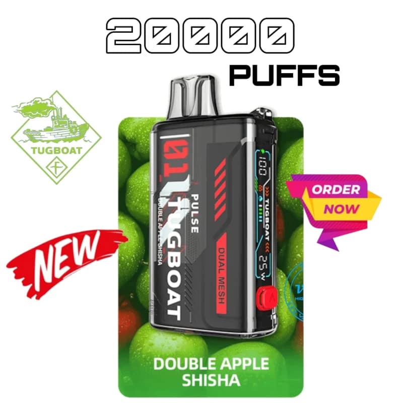 Double Apple Shisha Tugboat Pulse Double Apple Shisha Tugboat Pulse - Vape Lab